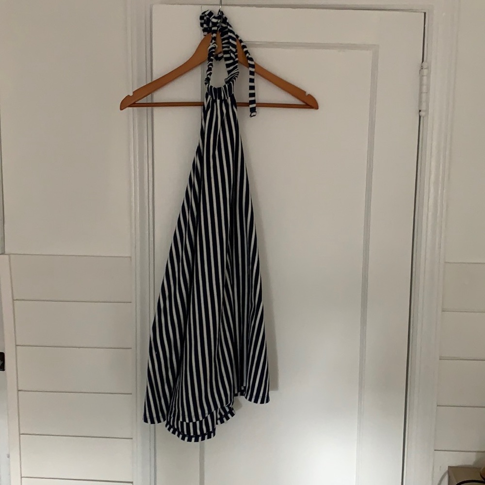 ASOS Backless Navy Striped Sun Dress